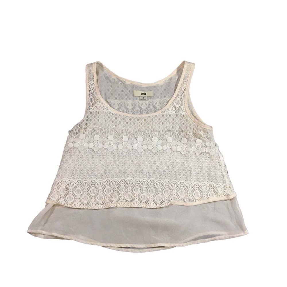ISSI Size Small Cream Tank Top
